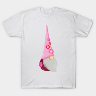 Spring Gnome, Garden Gnome, Cute Gnome, Flowers T-Shirt